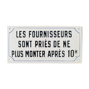Plaque émaillée bombée