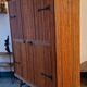 Wicker rattan bamboo wardrobe 1950 1960
