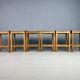 Set of 2 Japandi oak stools by Jonas Lindvall for David Design 1990s
