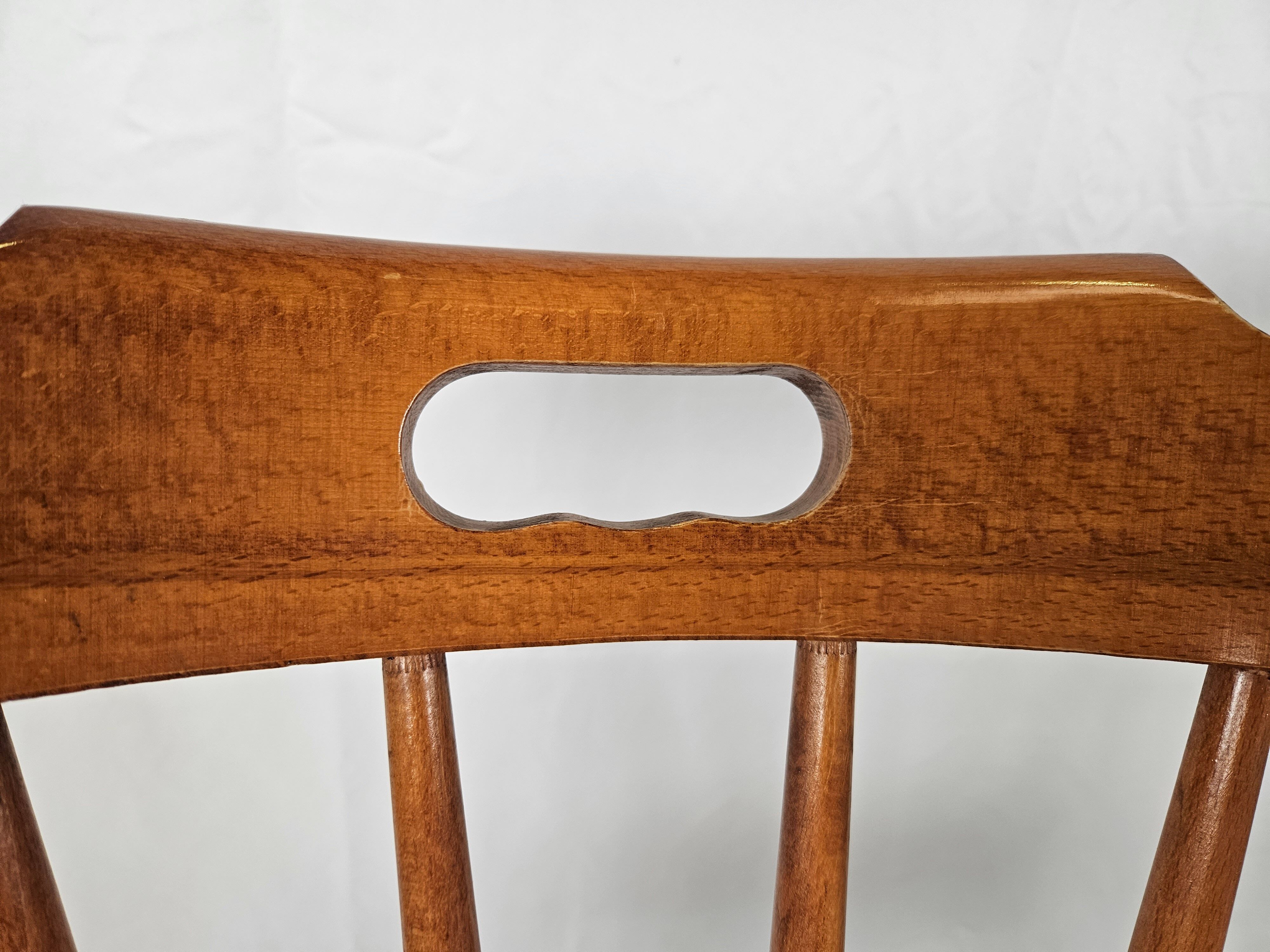 Set of 4 country style chairs, 80s