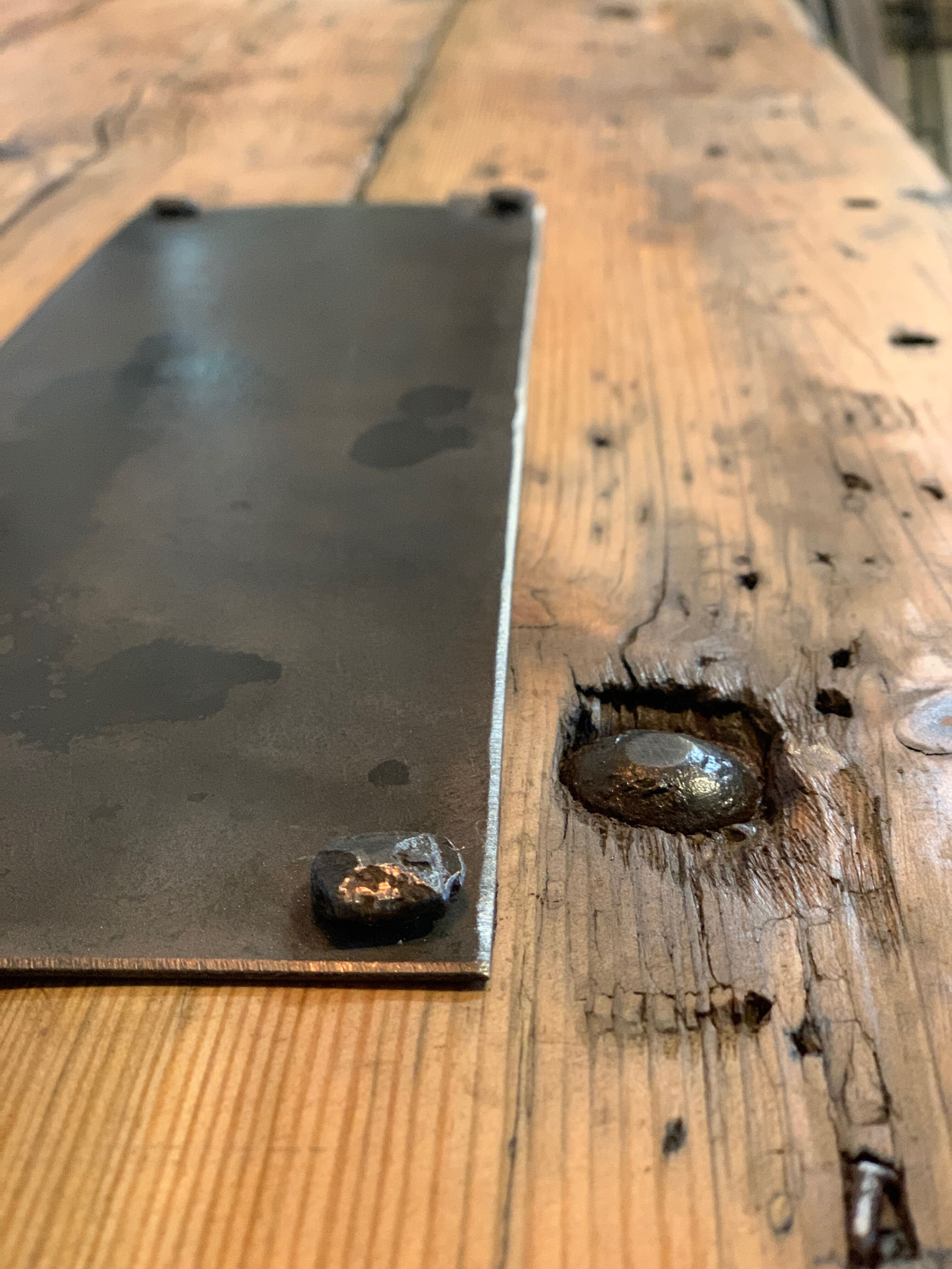 Established cast-iron stand shop console