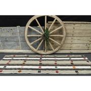 1970s Turkish Oushak handmade wool cotton white runner  70x241