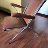 Vintage Skaï/chrome armchair