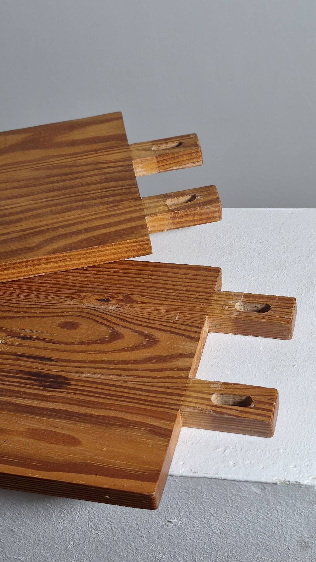 Vintage mid century brutalist pinecwall shelf
