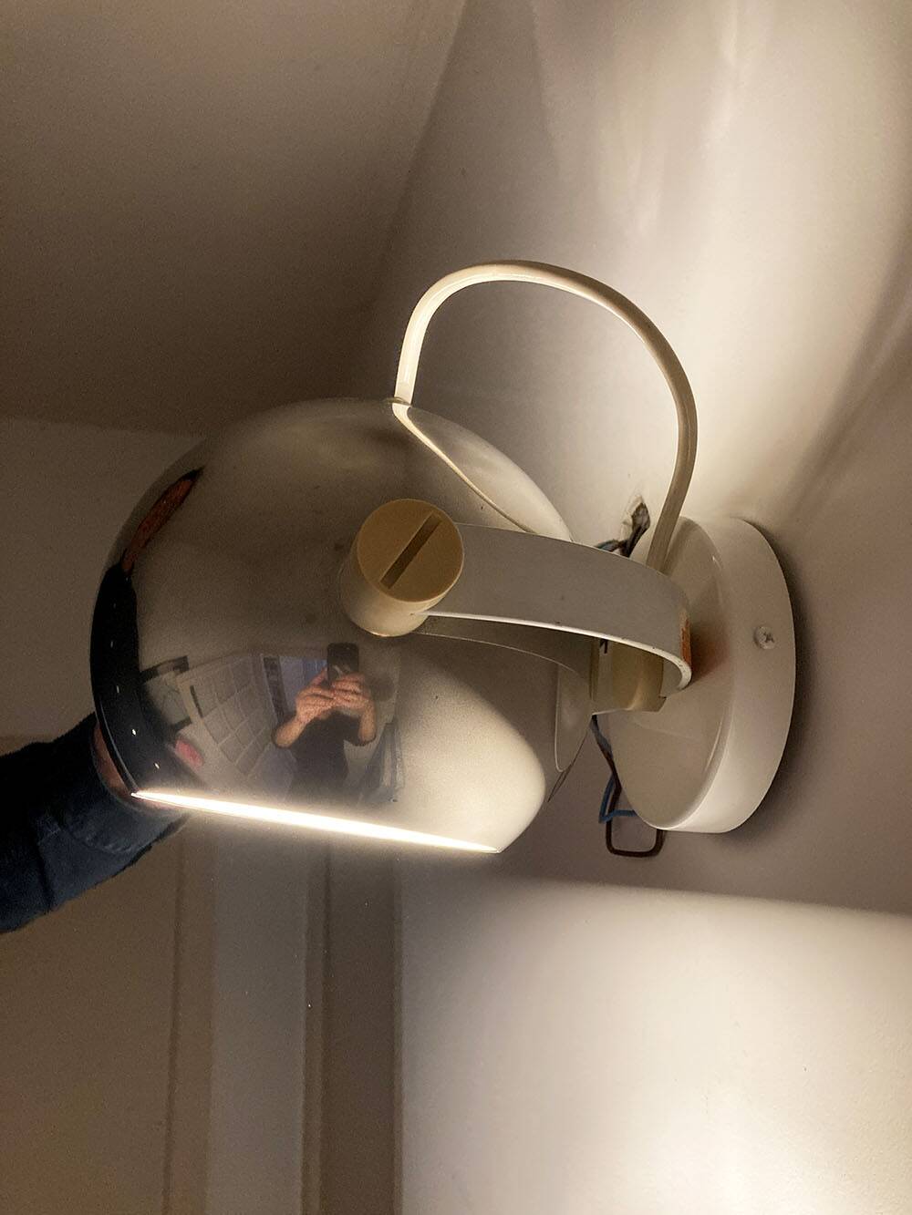 Lita Eyeball adjustable wall lamp, 1970s