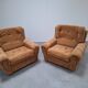 Pair of Czech TON Armchairs, 1985, Mid-Century Upholstered Lounge Chairs