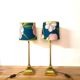 Paire de lampes vintage upcyclée - Iphigenie rose