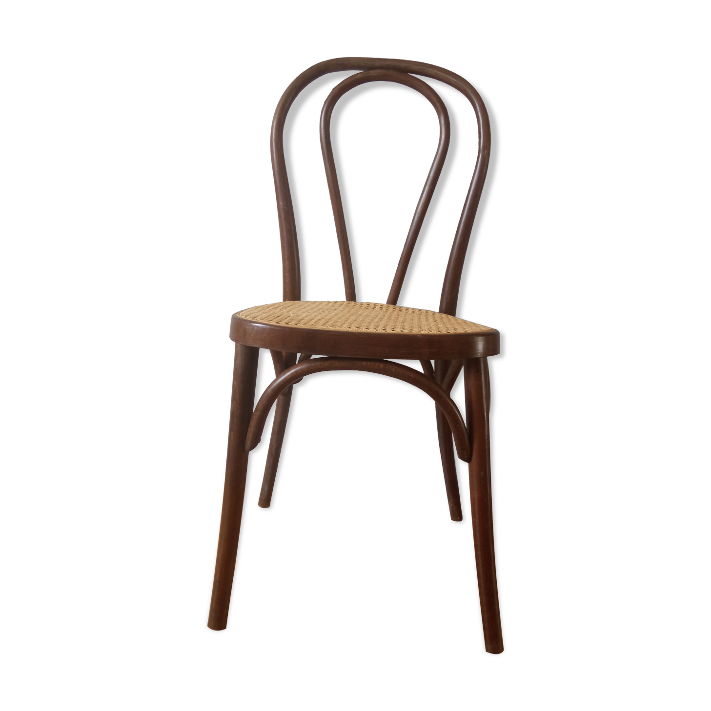 Bistro chair in wood and cannage