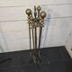 Solid brass fireplace set