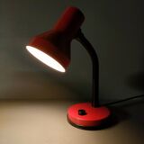 Elite - industrial style desk lamp - red lacquered metal - netherlands - 90's