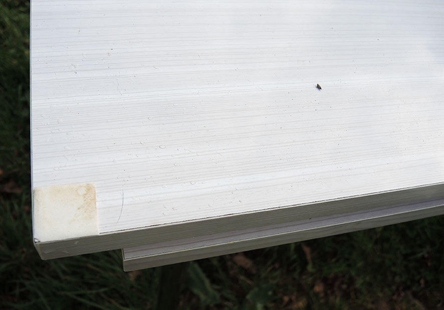 Old Formica Table & 3 Matching Seats