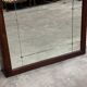 Vintage sectional wall mirror with wooden frame & brass details, 1950s