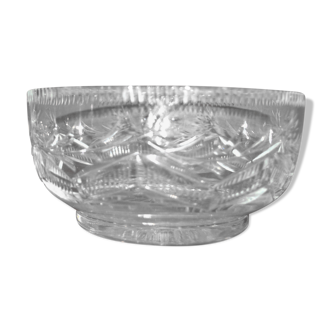 Coupe vintage en cristal taillé thomas webb england - saladier en cristal anglais