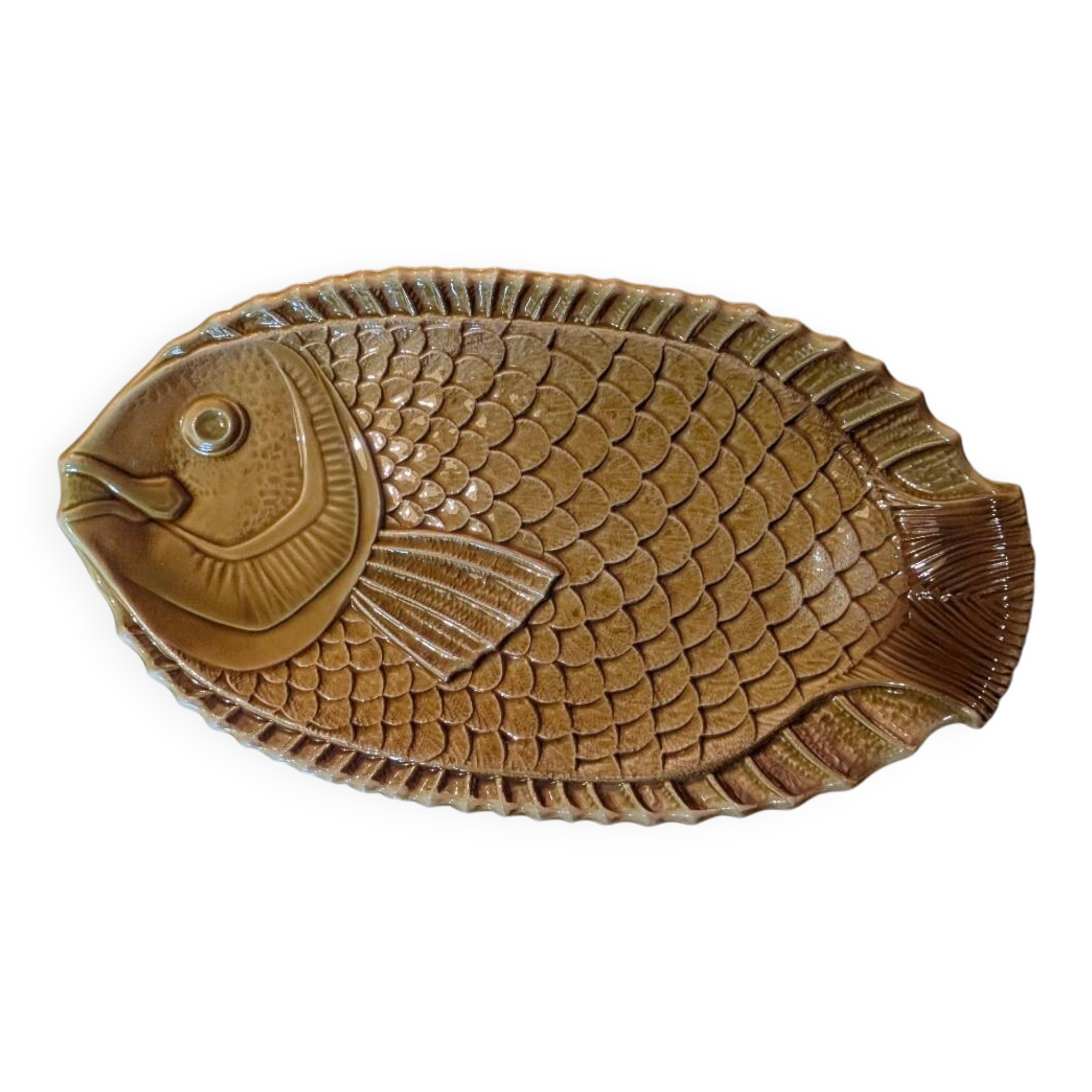 Large fish dish Sarreguemines