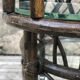 Desserte ou table roulante en rotin