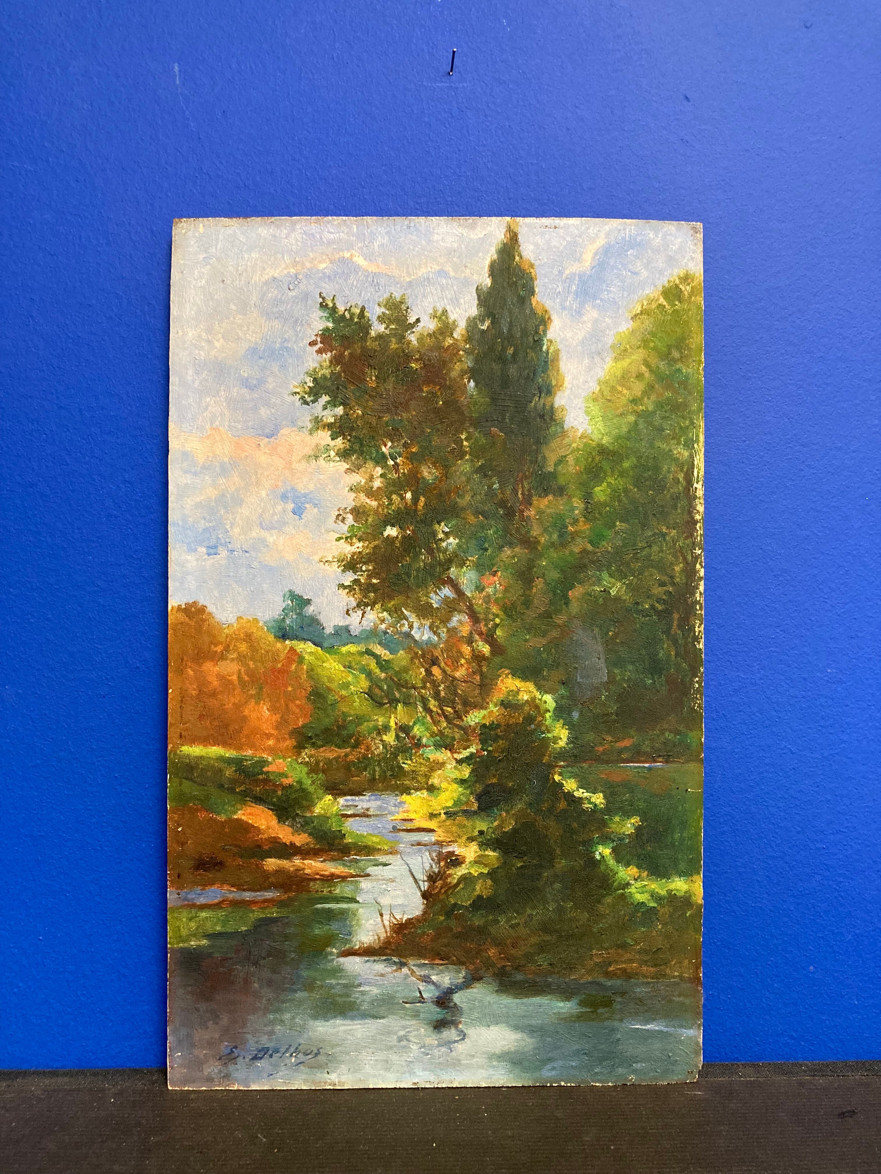 Huile sur bois vintage