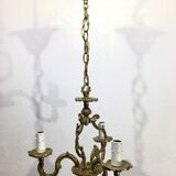 3-light cage chandelier