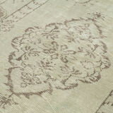 Handwoven contemporary anatolian beige carpet 170 cm x 277 cm