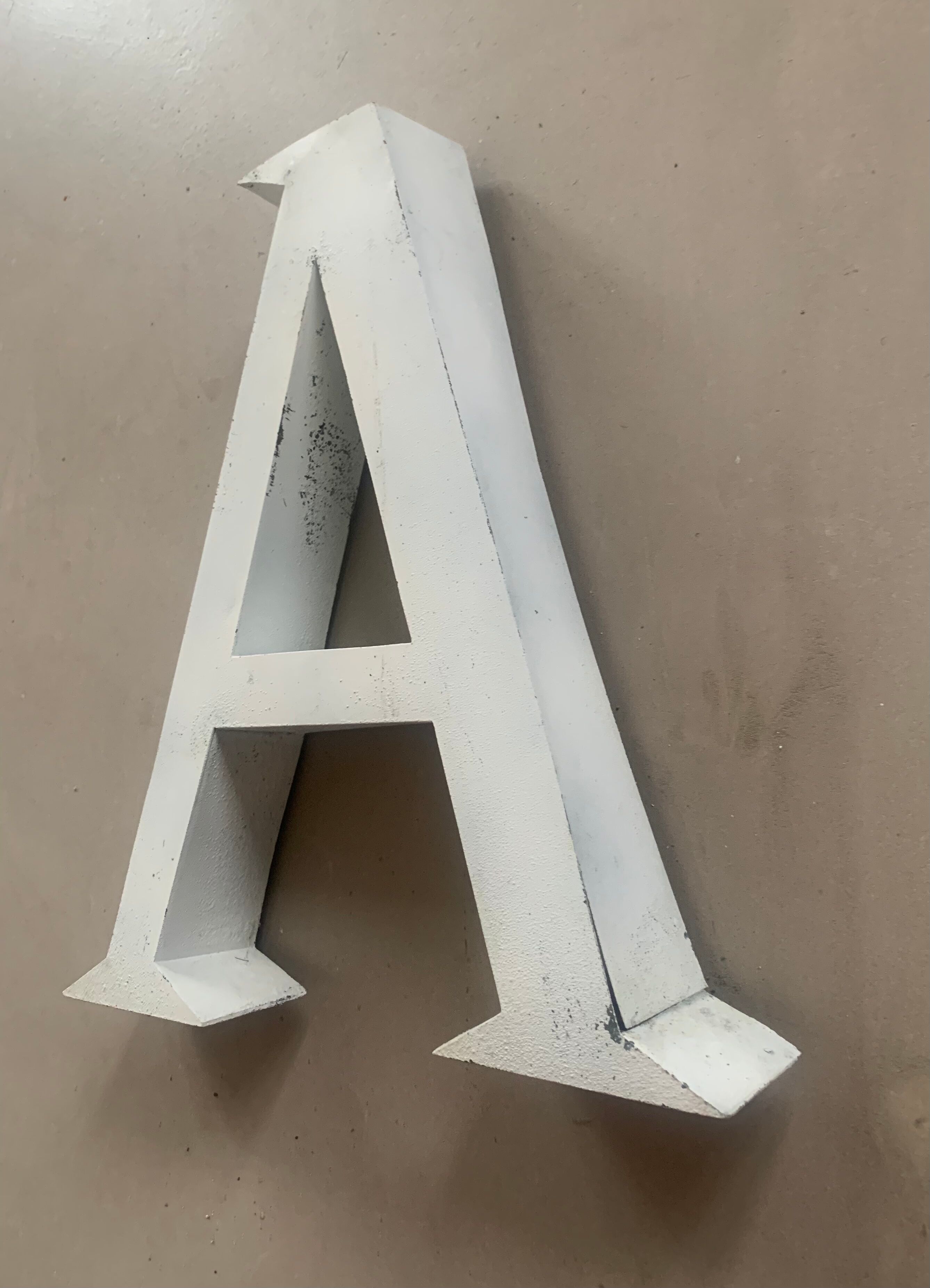 Old Sign Letter A