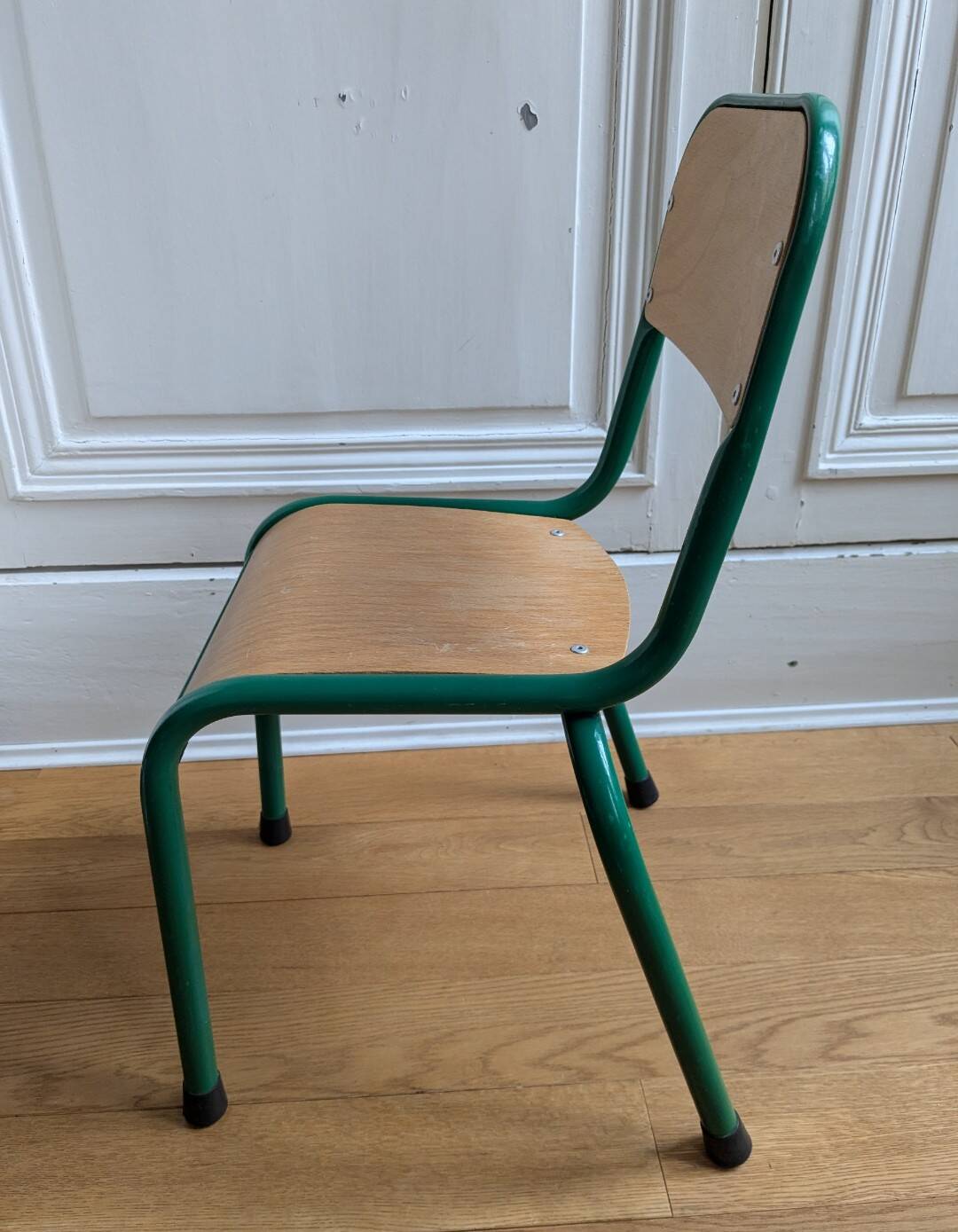 Vintage green school chair