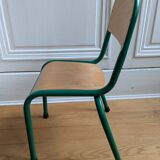 Vintage green school chair