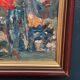 Swedish Oil on Canvas“Red Poppies and White Blossoms” by L. Stokes, Vintage