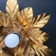 Hollywood Regency Florentine Flower-Shaped Gilt Flush Mount Hans Kögl Italy