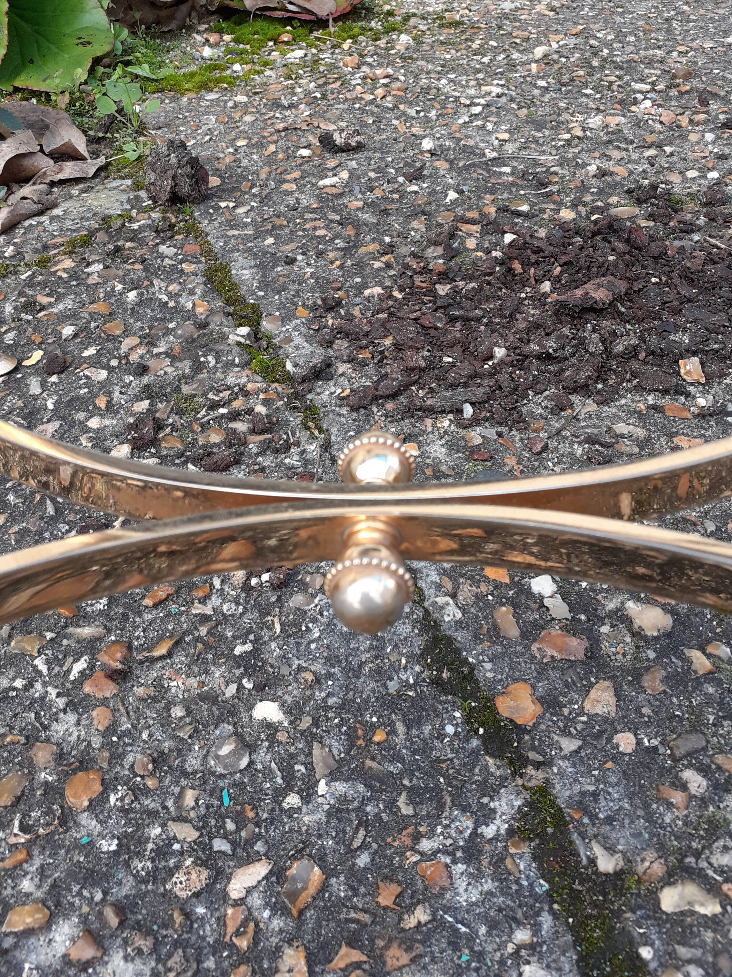 Marble coffee table and gold metal style louis XVI vintage xxeme