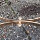 Marble coffee table and gold metal style louis XVI vintage xxeme