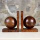 Pair of Art Deco bookends in cedar burl, France, 1930
