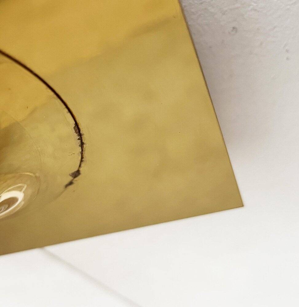 Ceiling lamp or wall sconce in brass from the mid-century German space age by Cosack, 1960s.