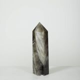 Smoked rock crystal obelisk