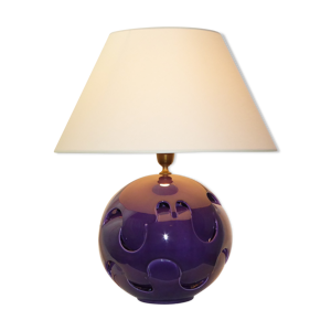 Lampe boule céramique façonnée