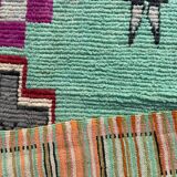 Large Moroccan Berber Carpet Boujad in Wool ideal Salon,