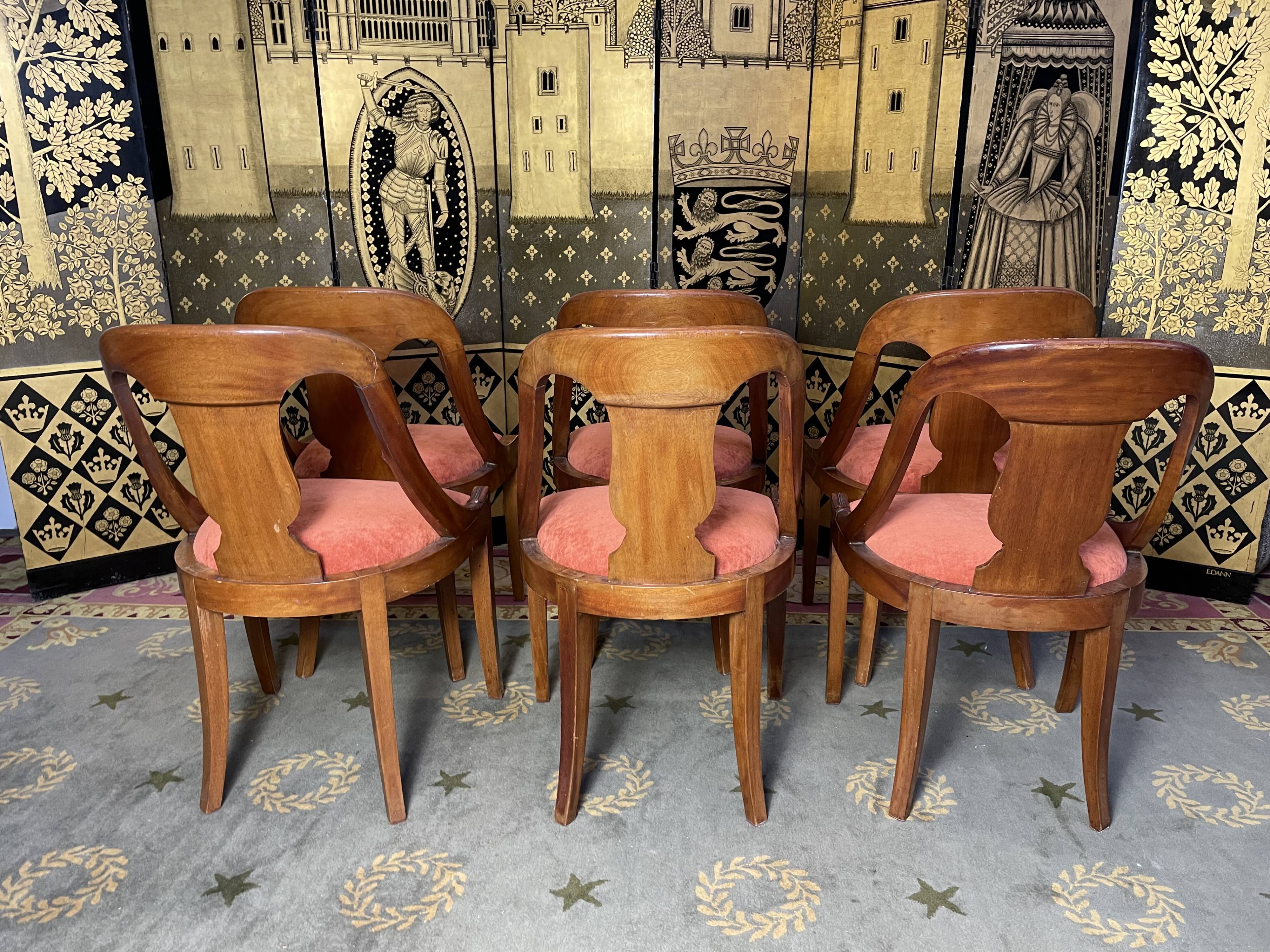 6 Empire style gondola chairs