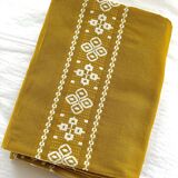Basque pattern tablecloth, mustard