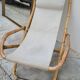 Vintage bamboo deck chair armchair 1950s Italy