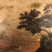 Louis XVI style trumeau in 19th century lacquered wood 196x172cm