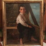 Portrait child oil on canvas 20th