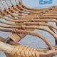 Rattan shell armchair