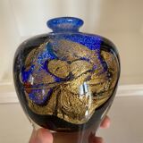 Ovoid bottle of master glassmaker Jean-Claude Novaro in perfect condition