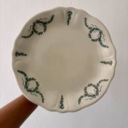Compote dish or antique footed plate in ironstone - Villey de Longc