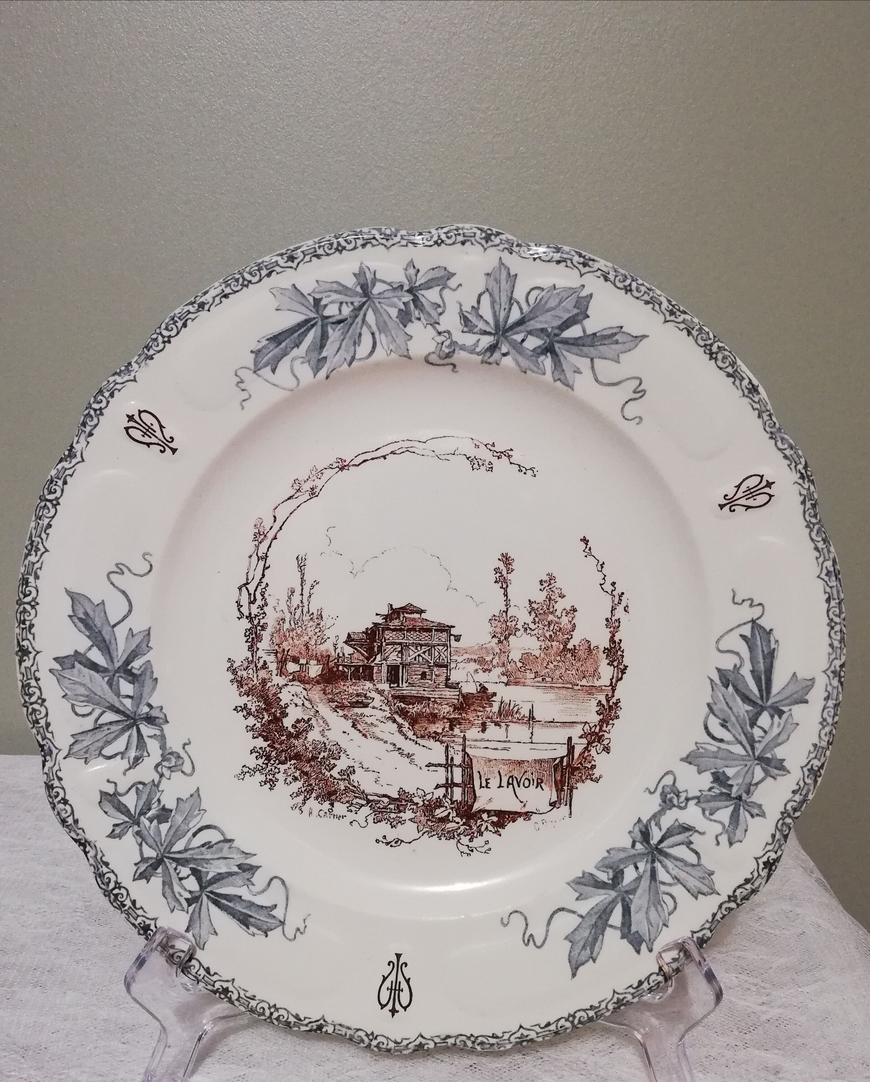 Decorative plate Choisy-le-roi "le lavoir"