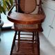 High chair wood and cannage