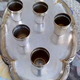 Silver metal liquor service