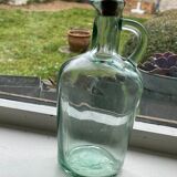 Pichet vert en verre vintage