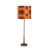 Lips lampshade H38 D45 - vintage 70s fabric