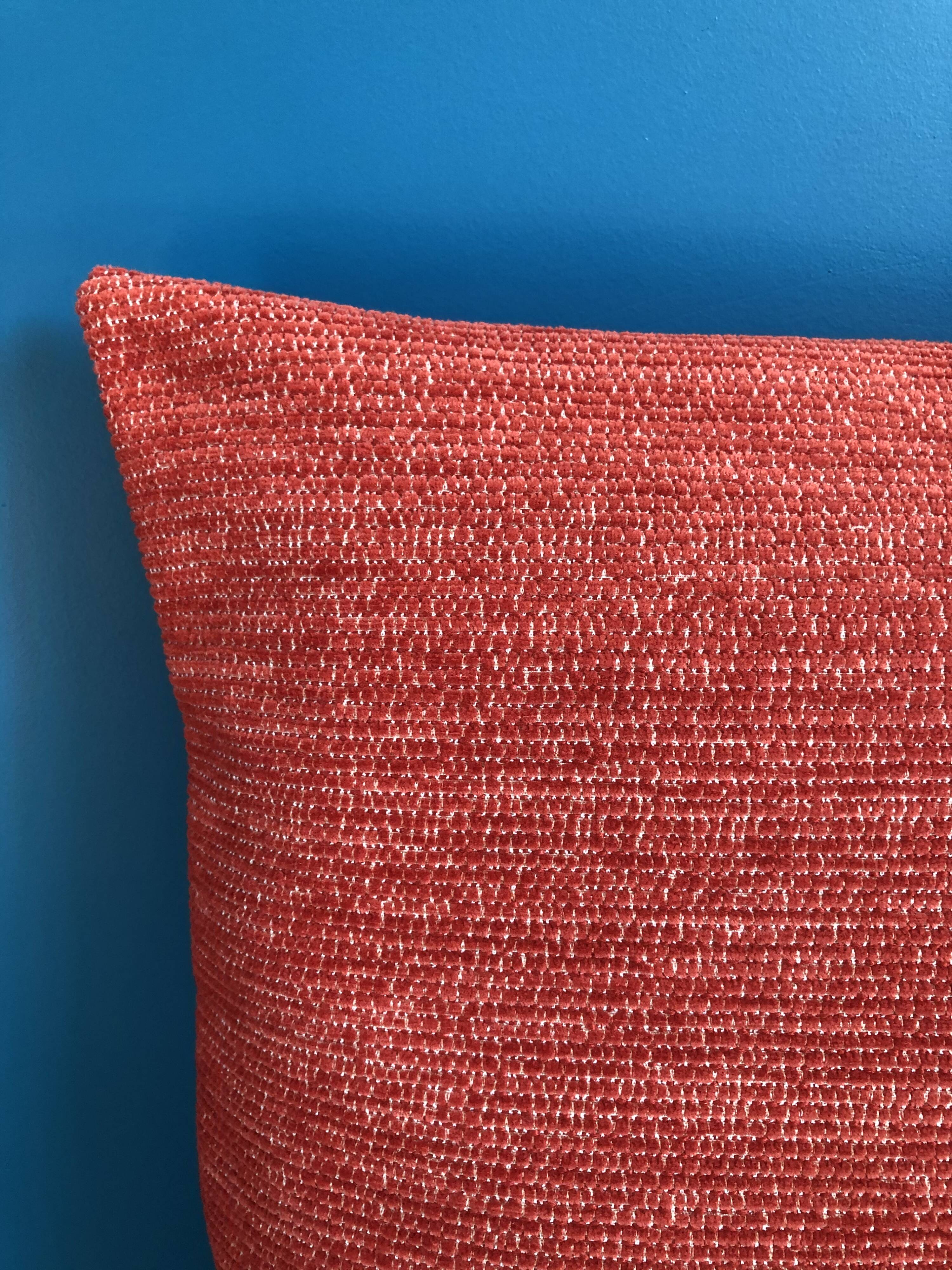 Red striped cushion