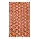 6x10 Soft Red and Orange Turkish Kilim Rug