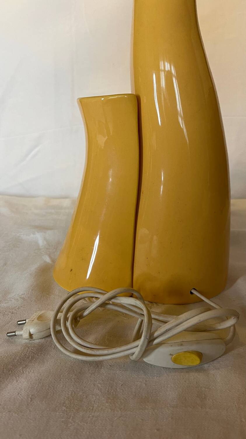 Ceramic table lamp and decorative pot 1980